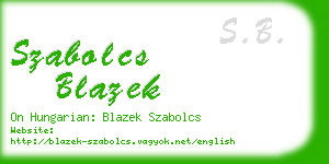 szabolcs blazek business card